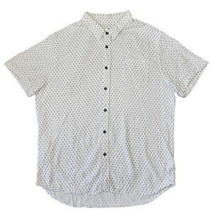 Rails Shirt Mens XL Linen Short Sleeve Button Up Punk Skater Beach Grunge‎ AOP